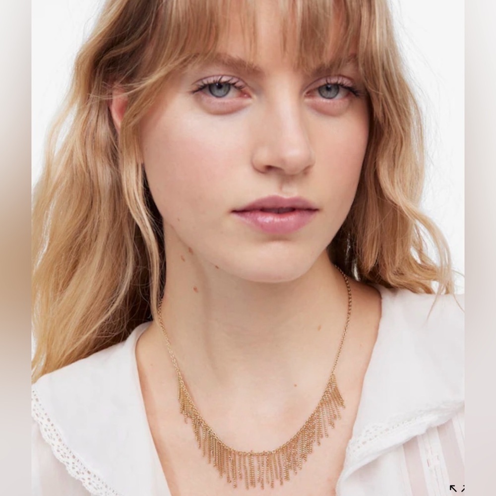 NWT Madewell Gold Fringe Necklace